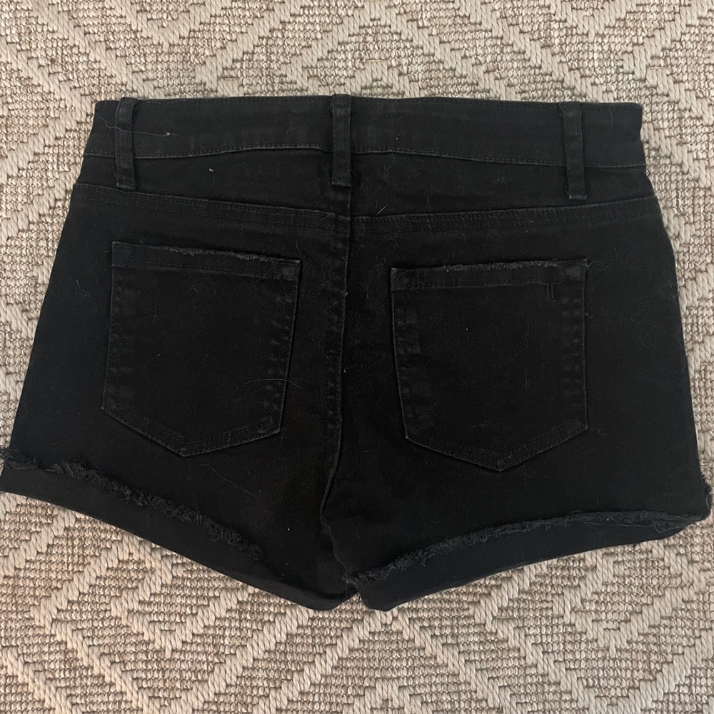 Tractr Black Jean Shorts for Girls - Picture 2 of 5